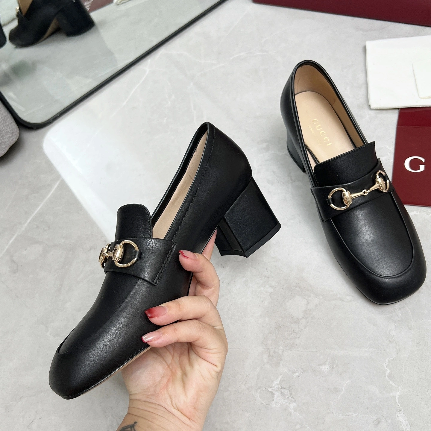 COCO-- 6u33i 832443 BKO00 1000 cowhide sheepskin Heel height:5.5cm item:E-X362H2815